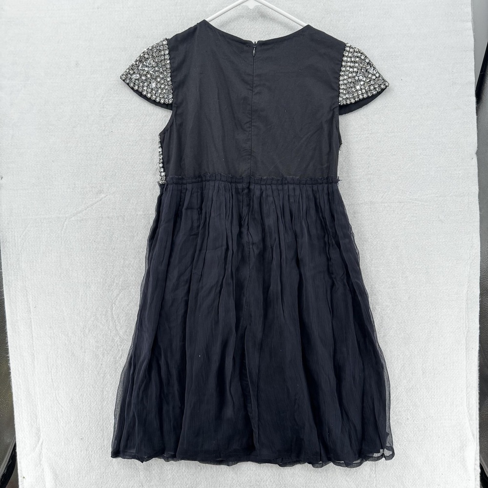 Dino e‎ Lucia Dress Girls XS Beaded Chiffon Skirt Party Formal Paris Designer - Picture 2 of 10
